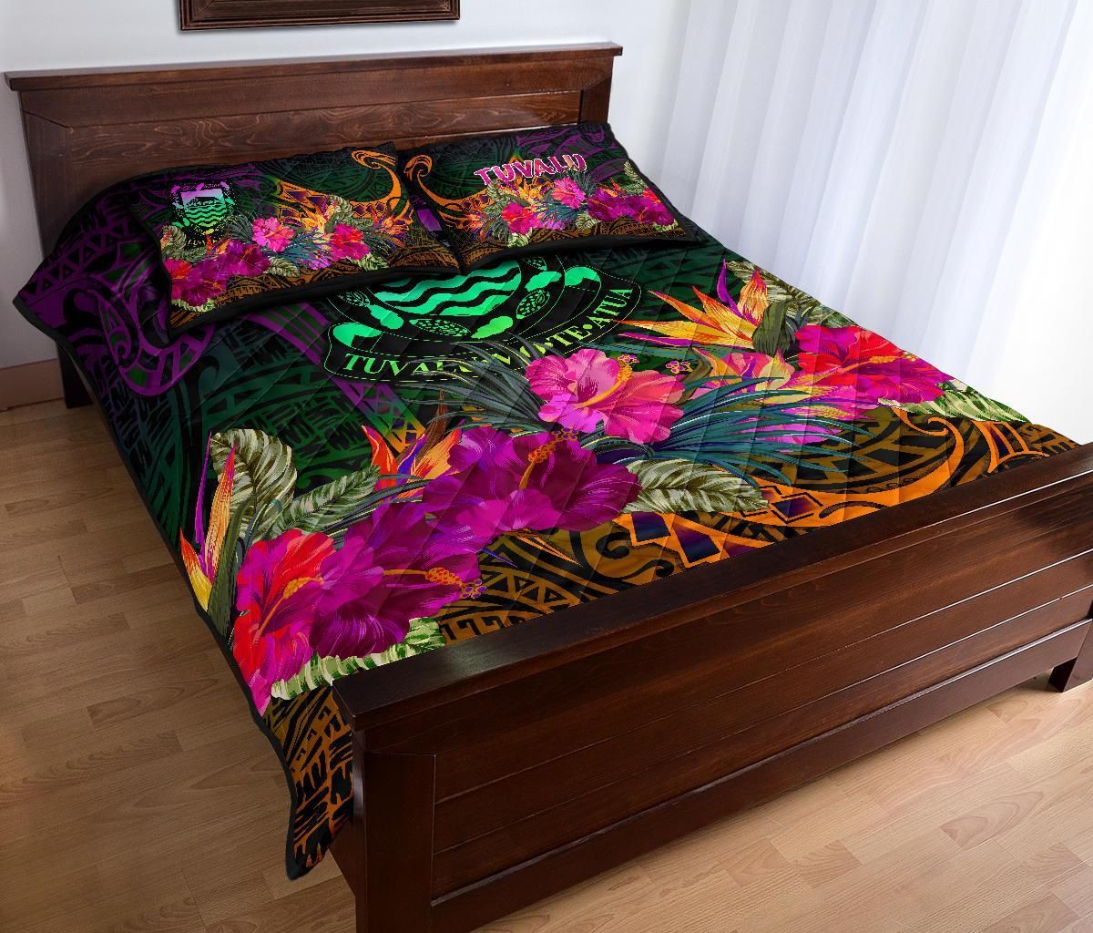 Tuvalu Quilt Bed Set - Summer Hibiscus