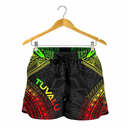 Tuvalu Women Shorts - Polynesian Chief Reggae Version