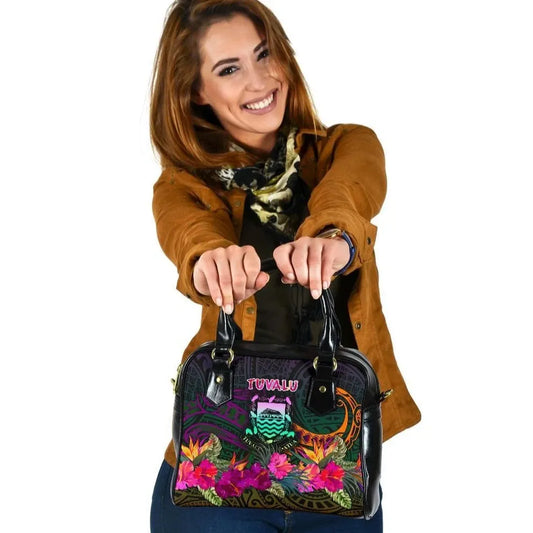 Tuvalu Shoulder Handbag - Summer Hibiscus