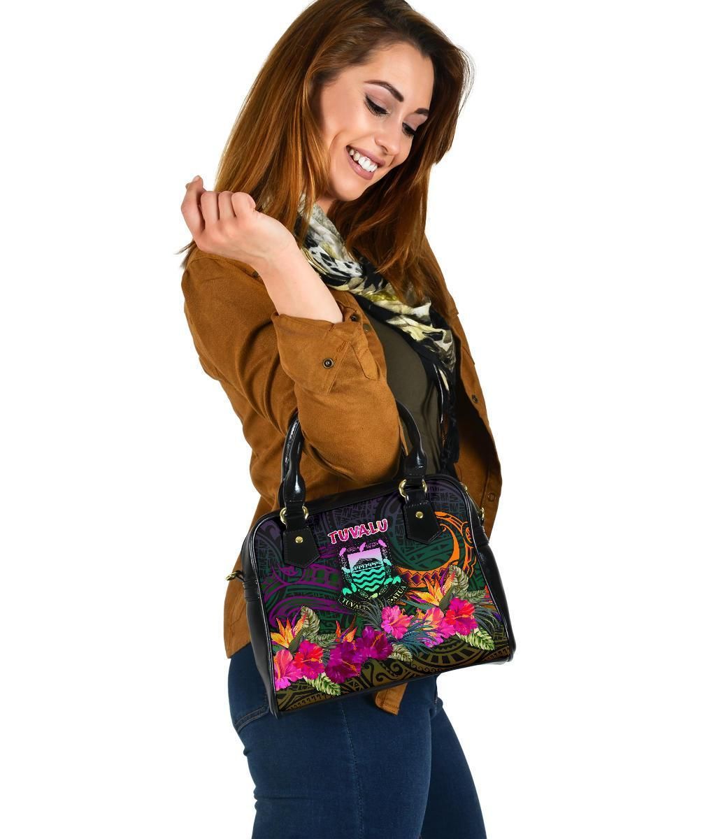 Tuvalu Shoulder Handbag - Summer Hibiscus