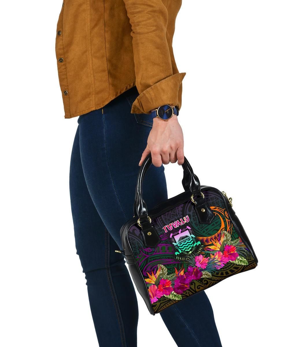 Tuvalu Shoulder Handbag - Summer Hibiscus