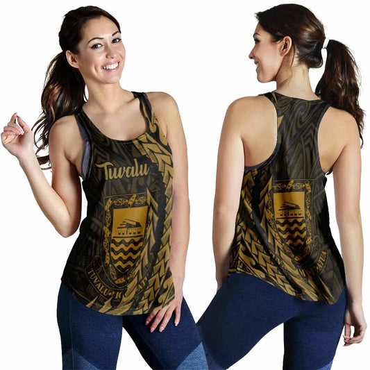 Tuvalu Women Racerback Tank - Wings Style