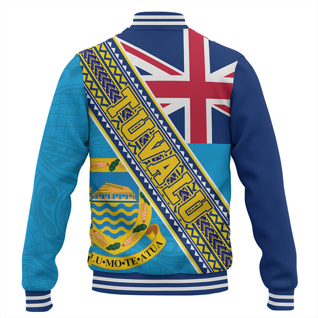 Tuvalu Baseball Jacket Flag And Coat Of Arms