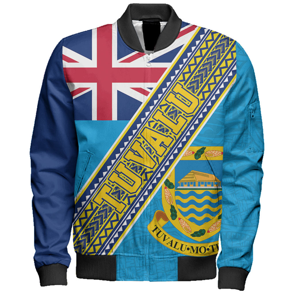 Tuvalu Bomber Jacket Flag And Coat Of Arms
