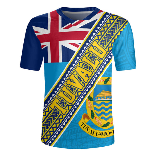 Tuvalu Rugby Jersey Flag And Coat Of Arms