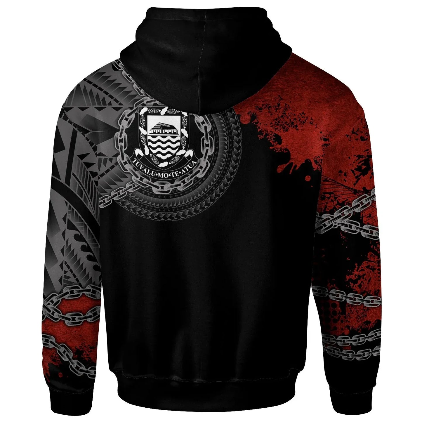 Tuvalua Polynesian Personalised Hoodie - Polynesian Chain Style