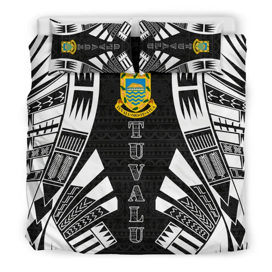 Tuvalu Duvet Cover Set - Polynesian Tattoo