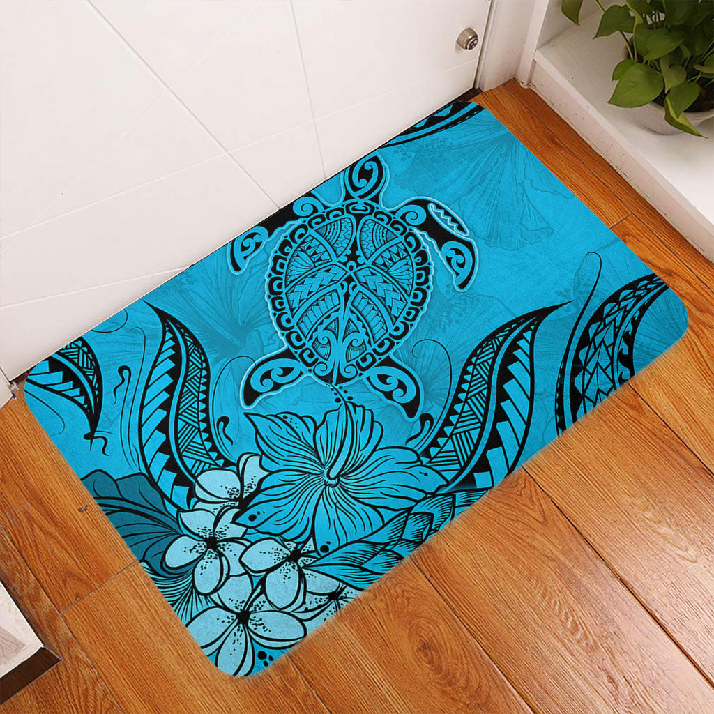 Hawaii Doormat Tribal Turtle And Flowers Island Life