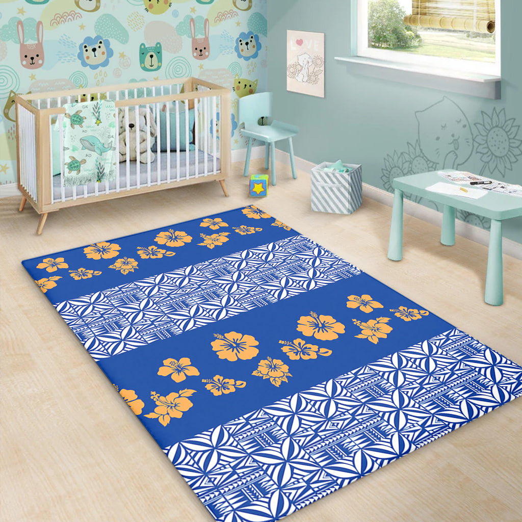 Samoa Area Rug Hibiscus Pattern Island