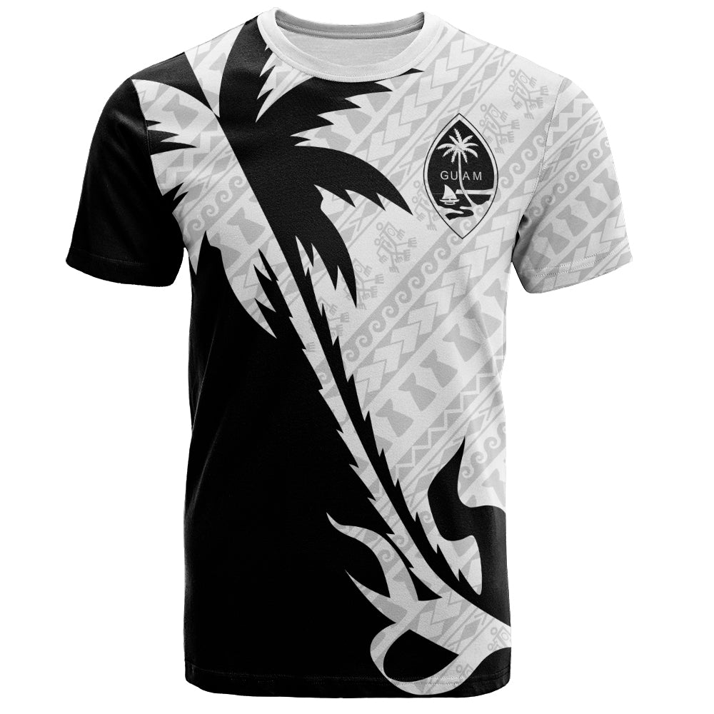 Guam T-Shirt Custom Tribal Coconut Tree Half Style