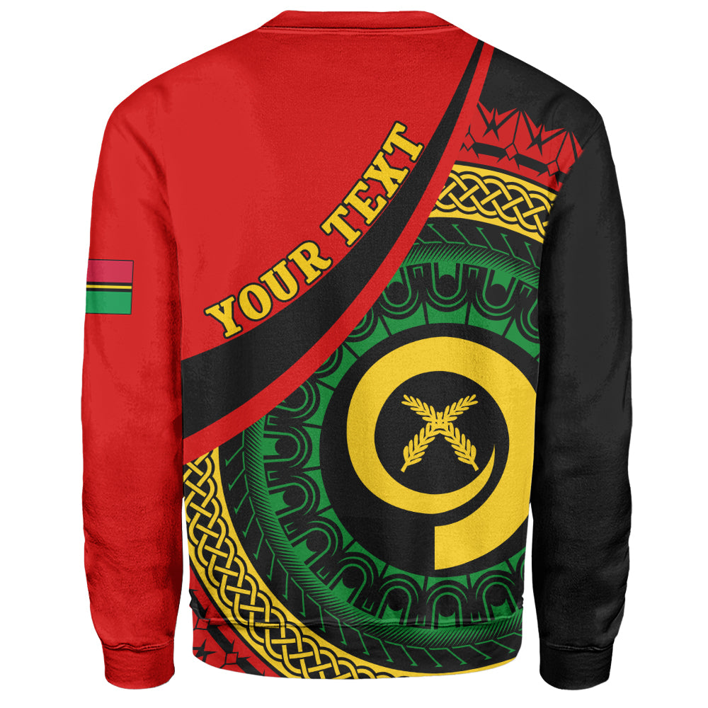 Vanuatu Sweatshirt Custom Melanesian Tribal Circle Tattoo Style