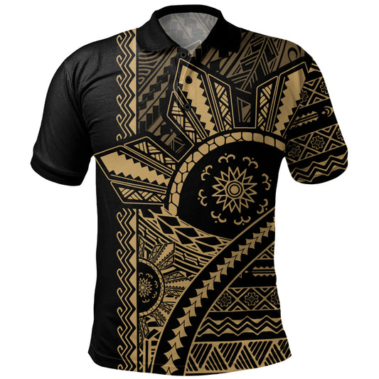 Philippines Filipinos Polo Shirt Traditional Sun Batok Tattoo Design