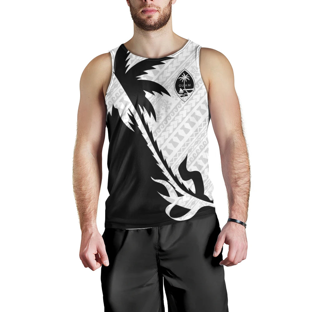 Guam Tank Top Custom Tribal Coconut Tree Half Style