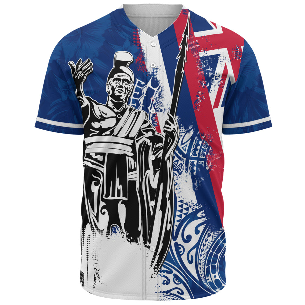 Hawaii Baseball Shirt King Kamehameha I Flag Tropical