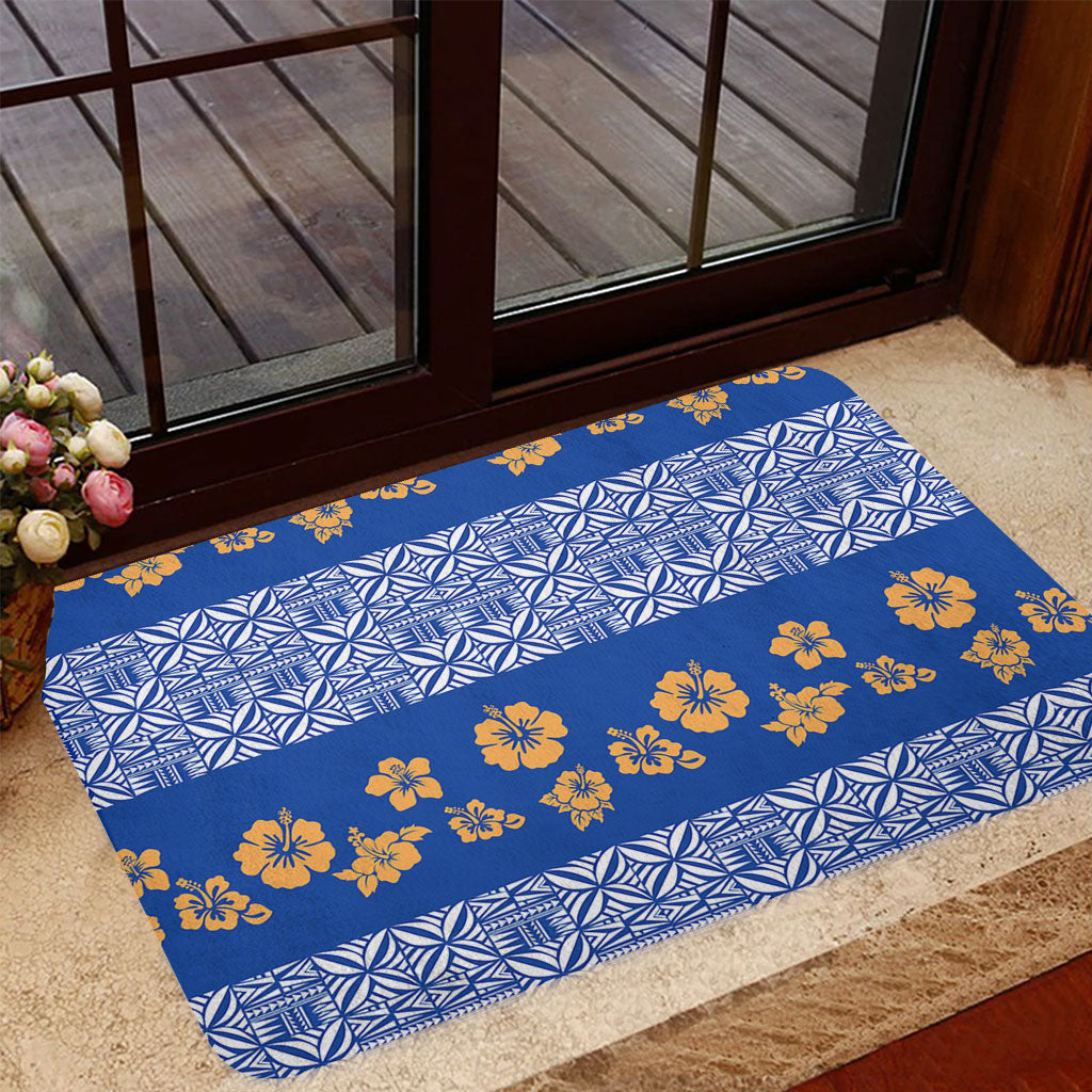 Samoa Doormat Hibiscus Pattern Island