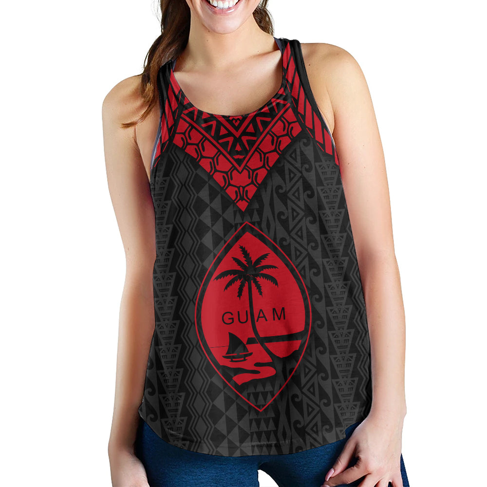 Guam Women Tank Polynesian Armor Style Red