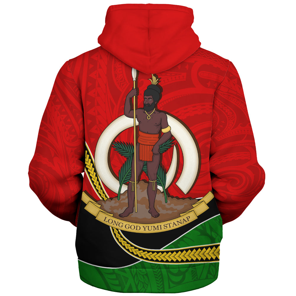 Vanuatu Sherpa Hoodie Melanesian Spirit Totem Art
