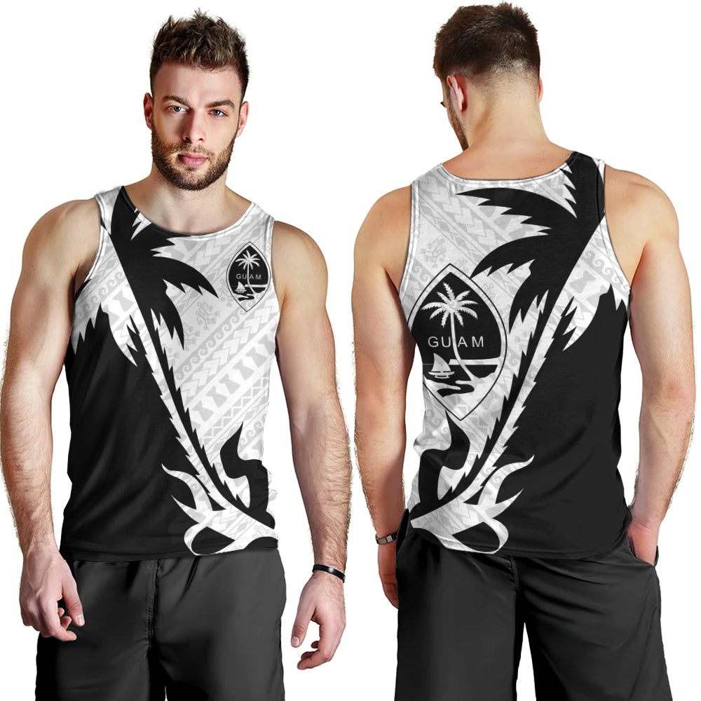 Guam Tank Top Custom Tribal Coconut Tree Half Style