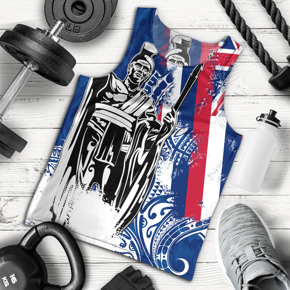 Hawaii Tank Top King Kamehameha I Flag Tropical