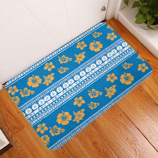 Fiji Doormat Tapa Flower Fabric Print
