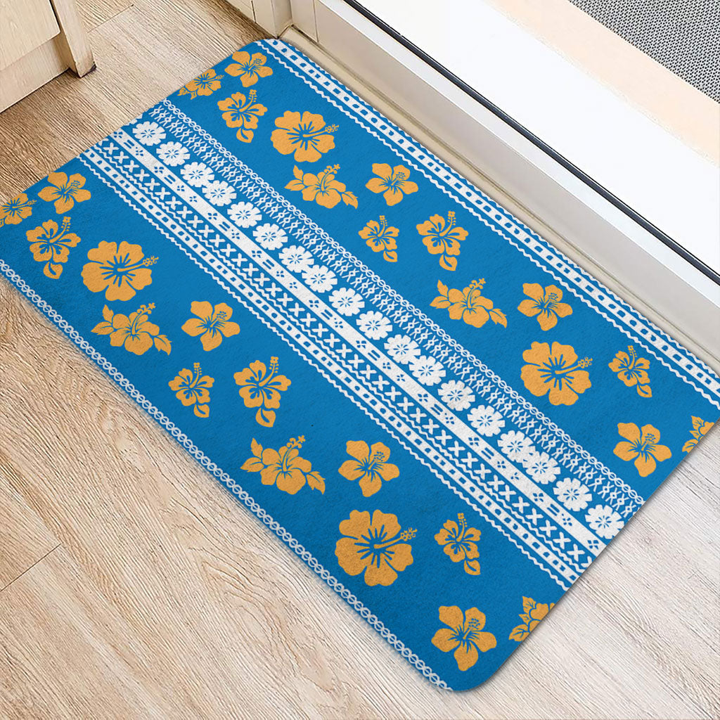 Fiji Doormat Tapa Flower Fabric Print