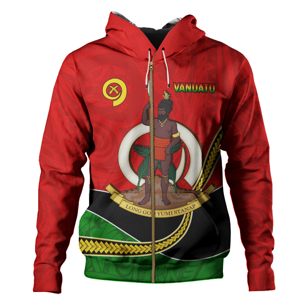 Vanuatu Hoodie Melanesian Spirit Totem Art