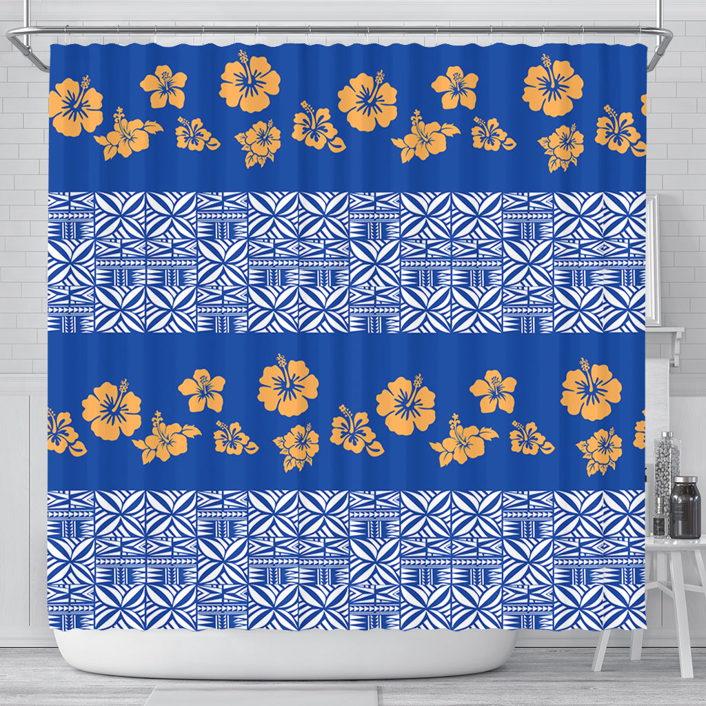 Samoa Shower Curtain Hibiscus Pattern Island