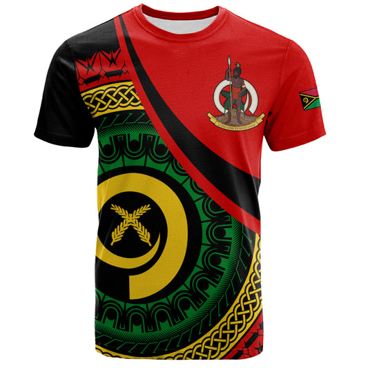 Vanuatu T-Shirt Custom Melanesian Tribal Circle Tattoo Style