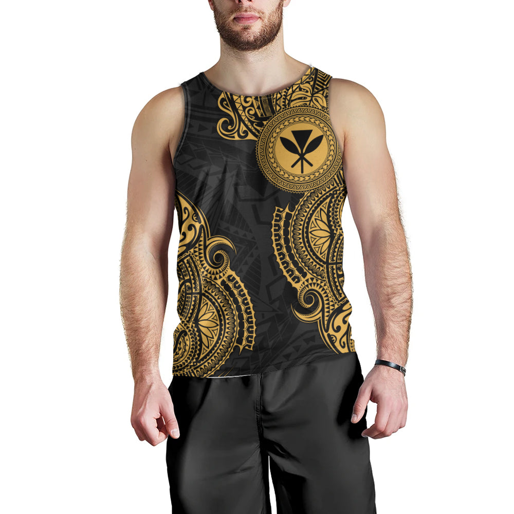 Hawaii Tank Top Tribal Polynesia Half With Seal Kanaka