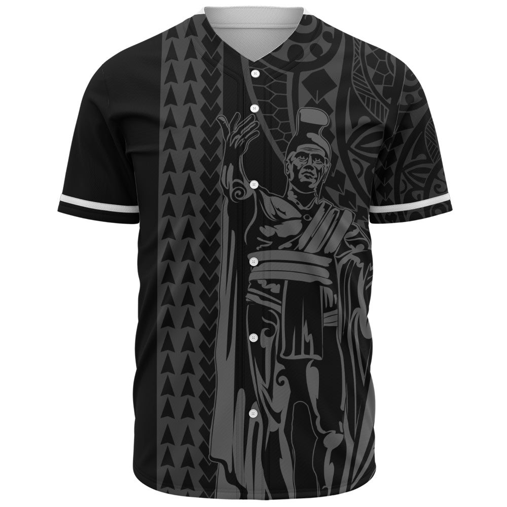 Hawaii Baseball Shirt Polynesian Tribal King Kamehameha I Kakau