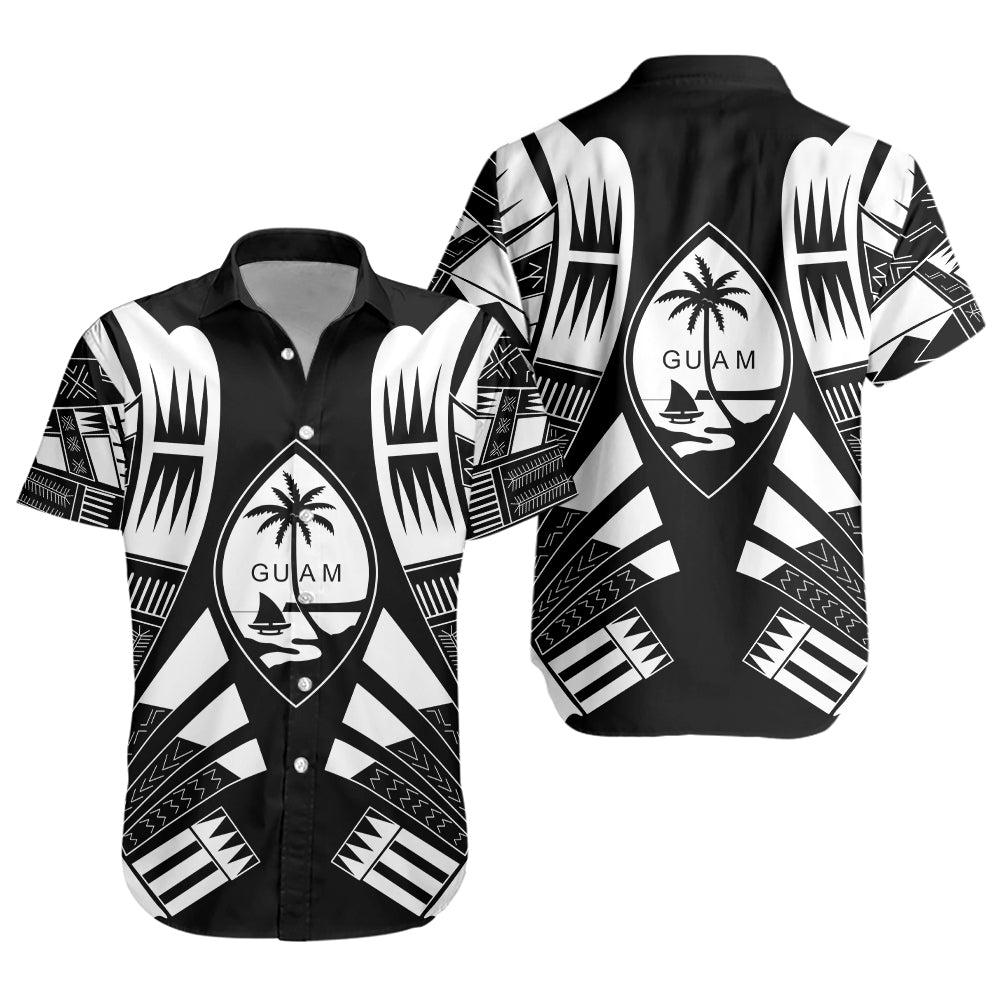 Guam Short Sleeve Shirt Polynesian Tribal Premium Style