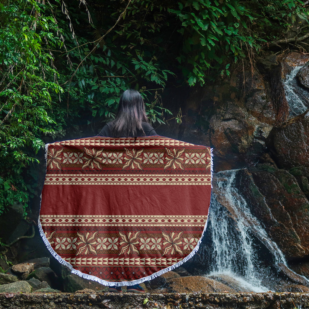 Samoa Beach Blanket Siapo Pattern Design