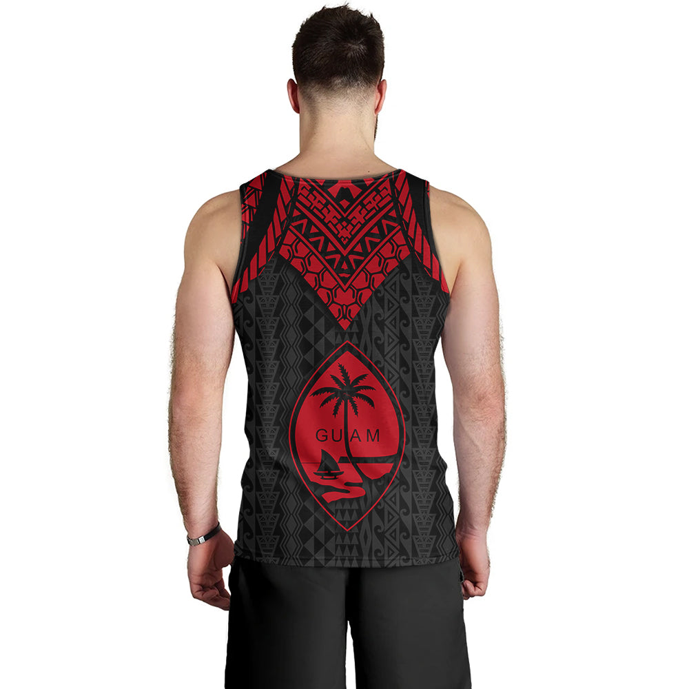 Guam Tank Top Polynesian Armor Style Red