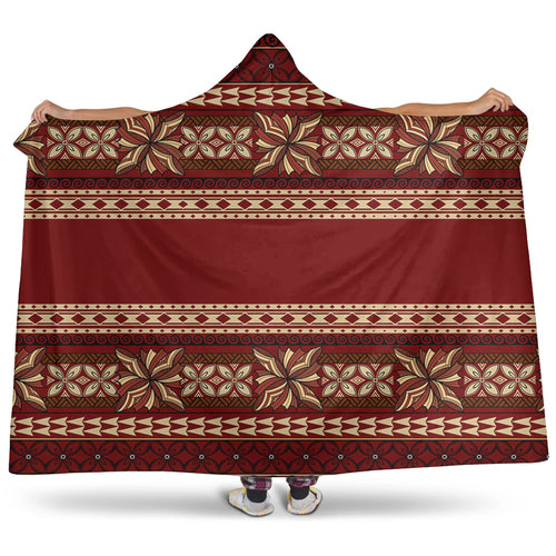 Samoa Hooded Blanket Siapo Pattern Design