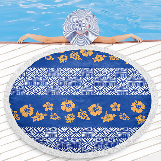 Samoa Beach Blanket Hibiscus Pattern Island