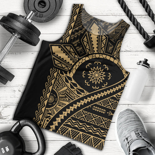 Philippines Filipinos Tank Top Traditional Sun Batok Tattoo Design