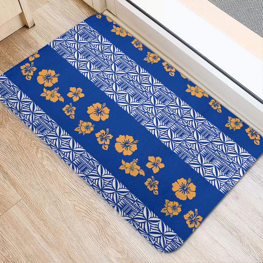 Samoa Doormat Hibiscus Pattern Island