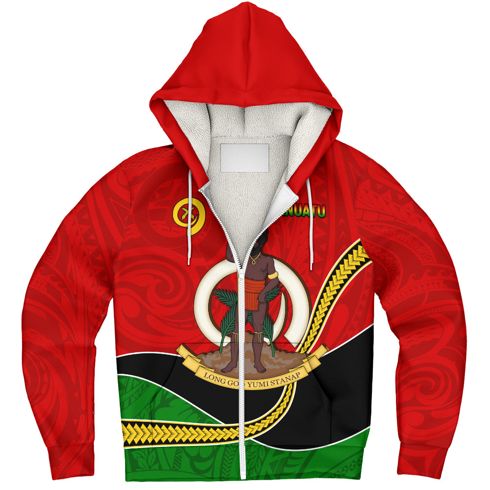 Vanuatu Sherpa Hoodie Melanesian Spirit Totem Art