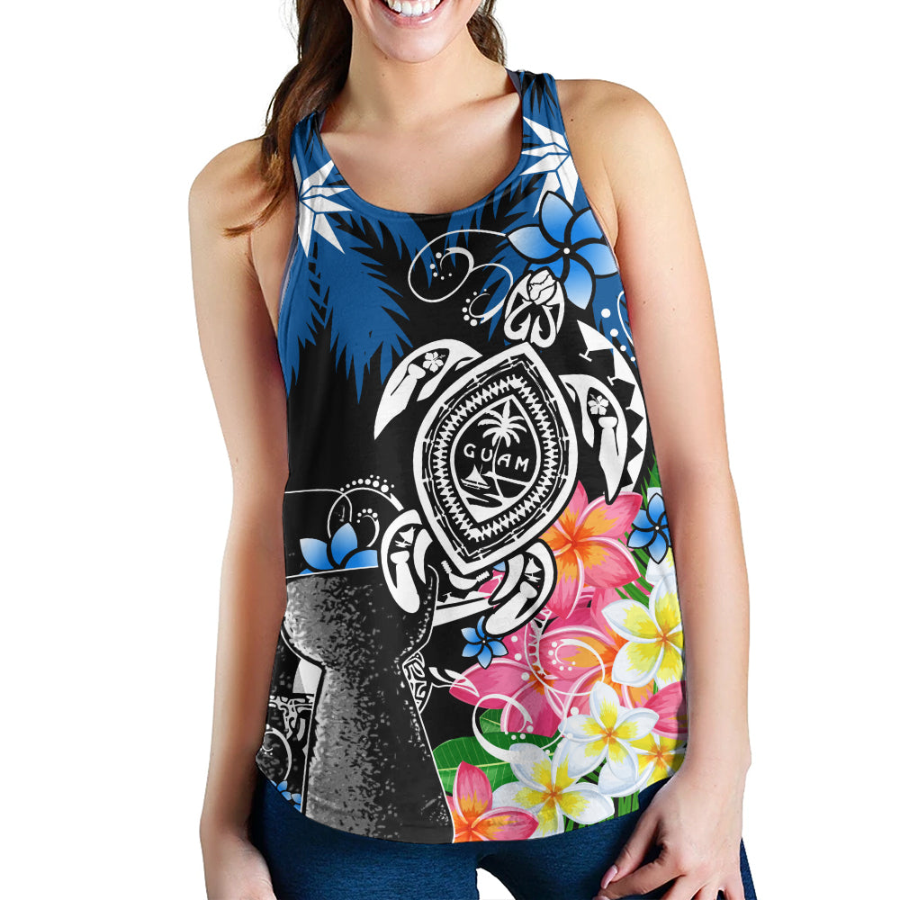 Guam Women Tank Chamorro With Seal Turtle Coconut Tree