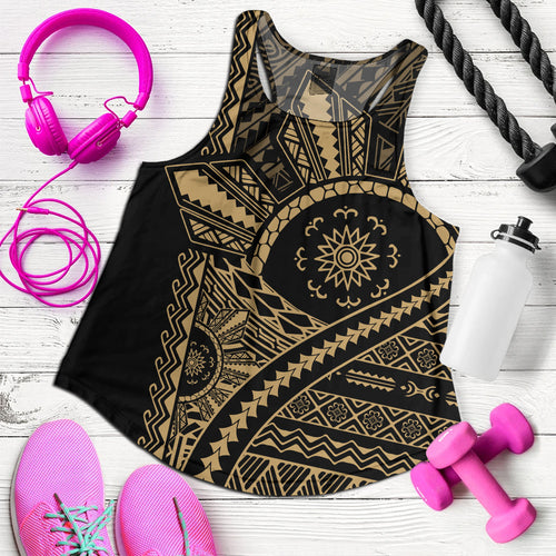 Philippines Filipinos Women Tank Traditional Sun Batok Tattoo Design