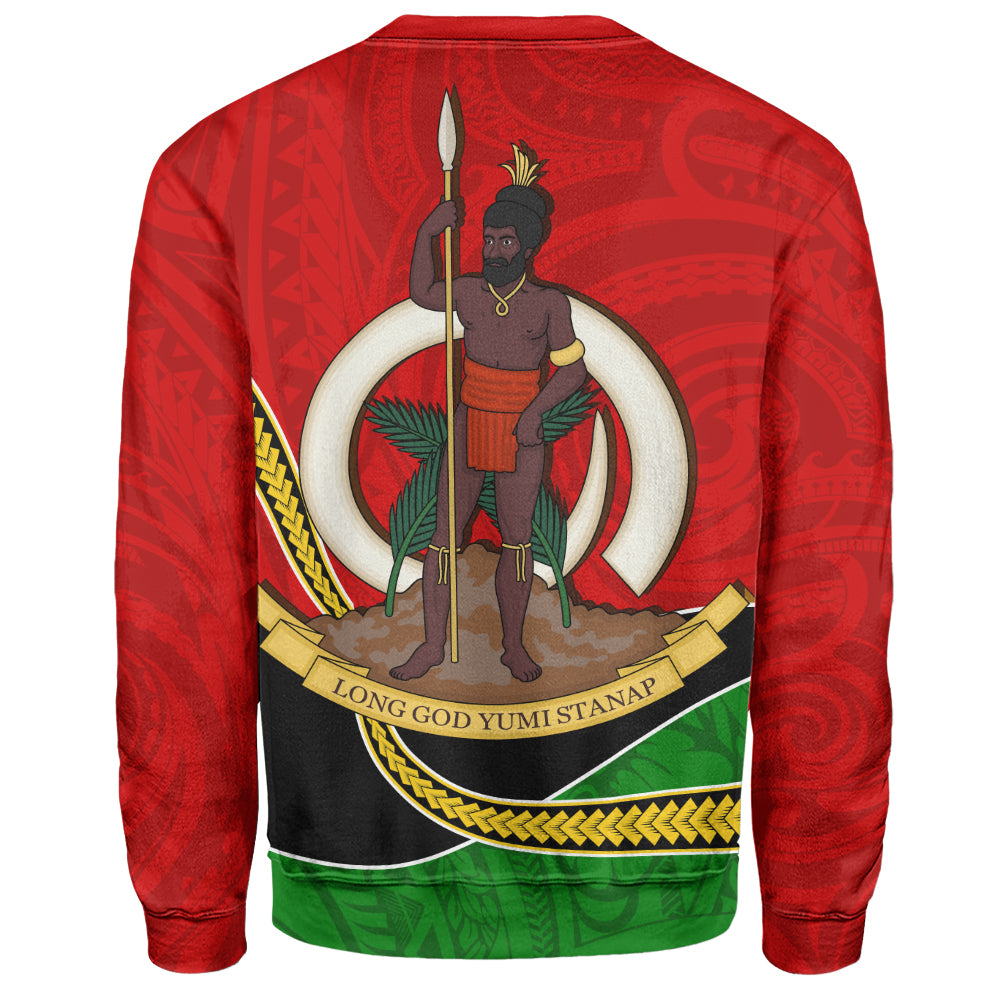 Vanuatu Sweatshirt Melanesian Spirit Totem Art
