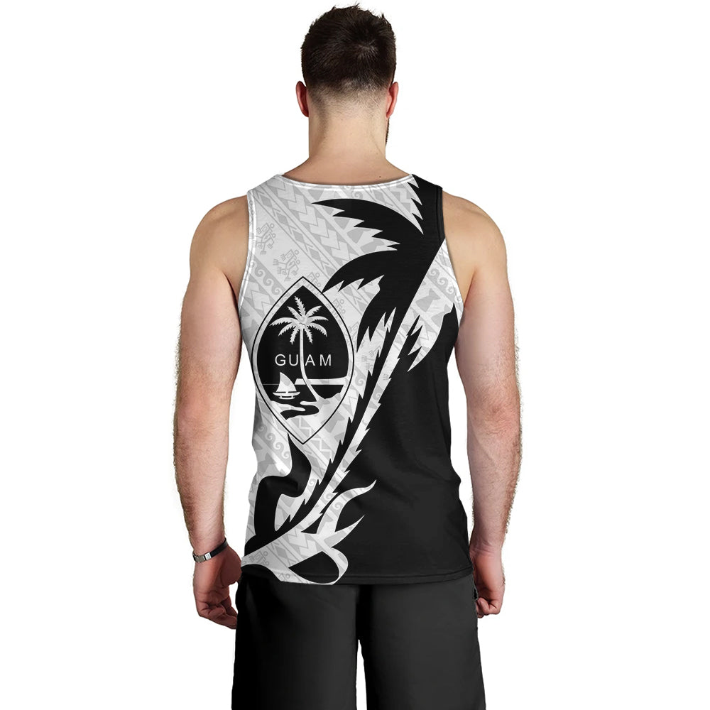Guam Tank Top Custom Tribal Coconut Tree Half Style