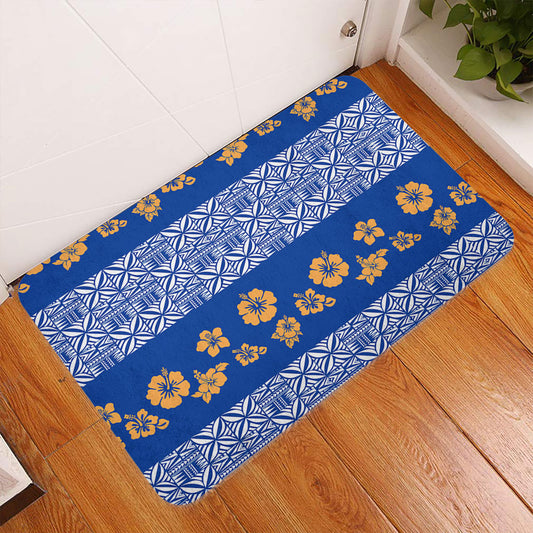 Samoa Doormat Hibiscus Pattern Island