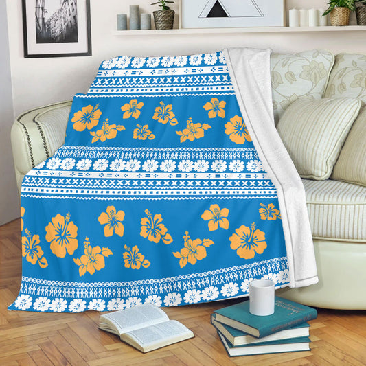 Fiji Premium Blanket Tapa Flower Fabric Print