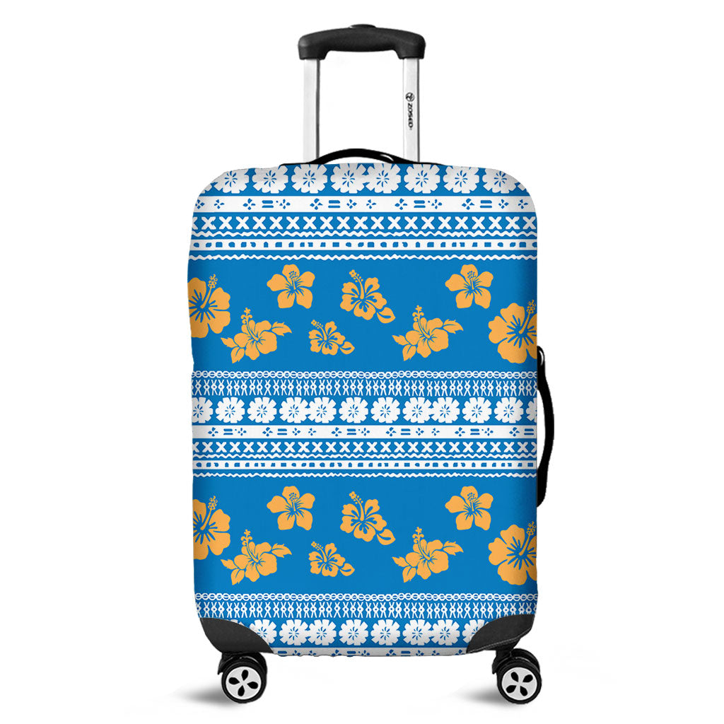 Fiji Luggage Cover Tapa Flower Fabric Print