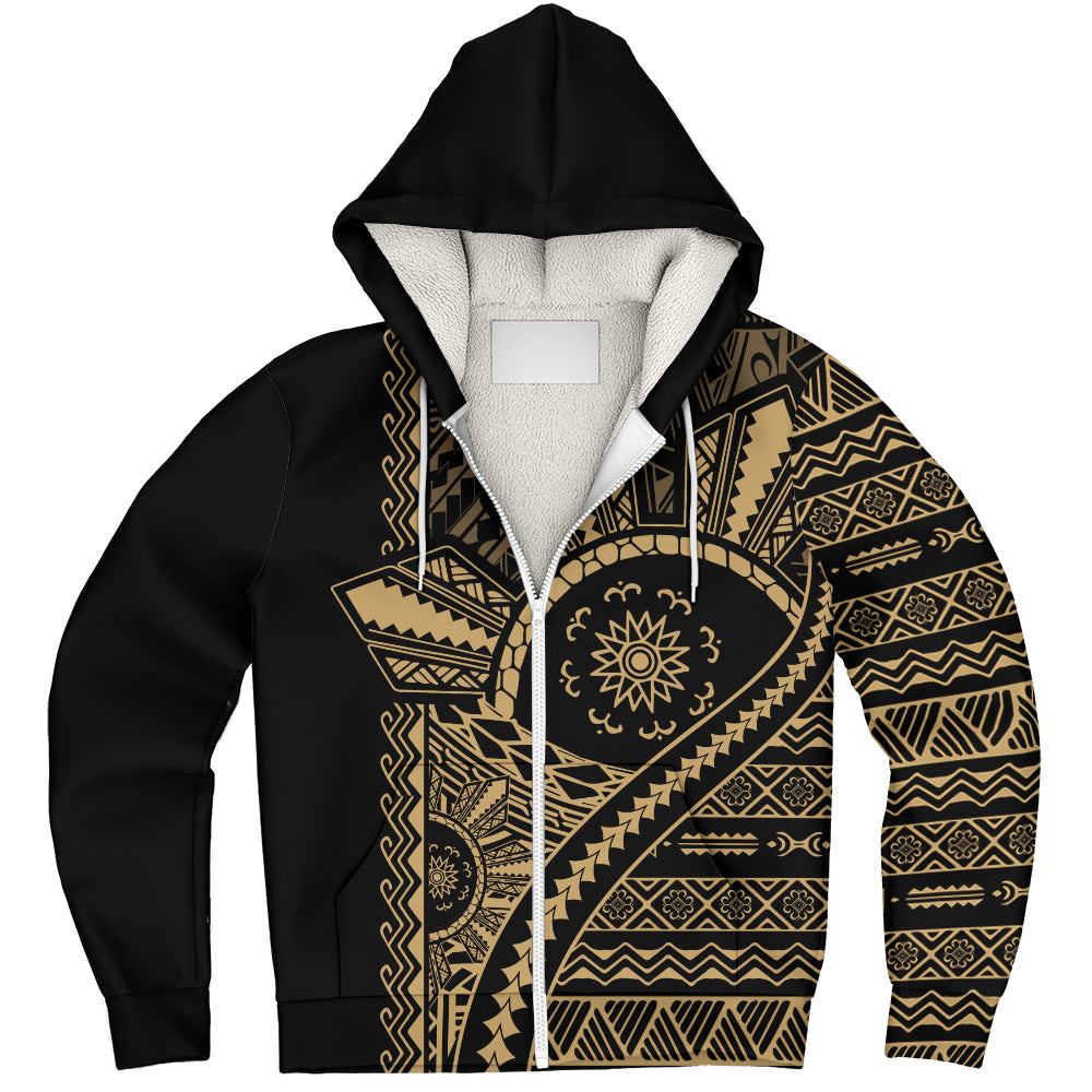 Philippines Filipinos Sherpa Hoodie Traditional Sun Batok Tattoo Design