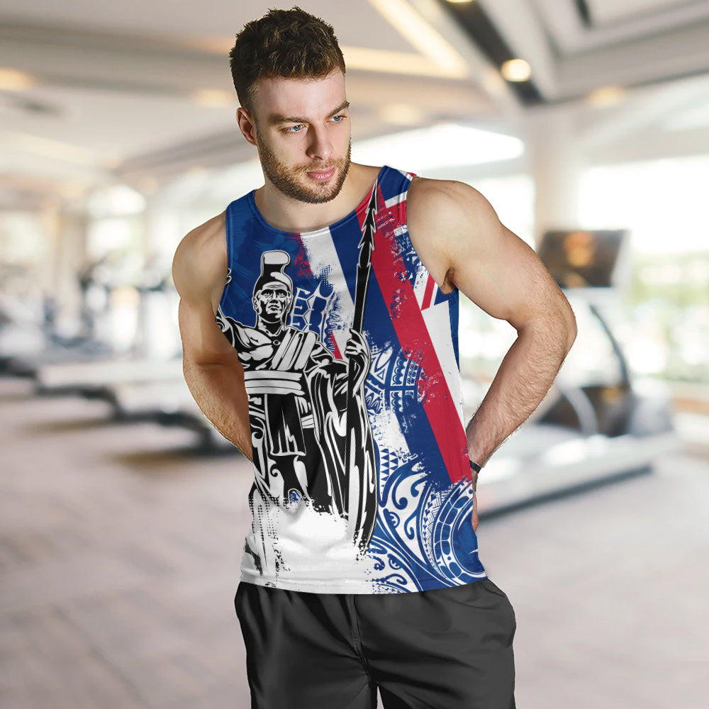 Hawaii Tank Top King Kamehameha I Flag Tropical