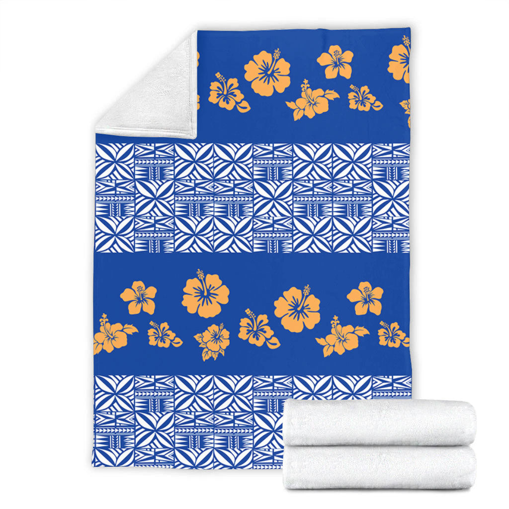 Samoa Premium Blanket Hibiscus Pattern Island
