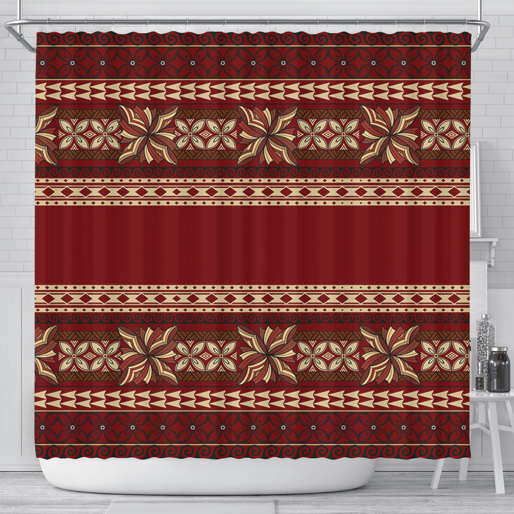 Samoa Shower Curtain Siapo Pattern Design