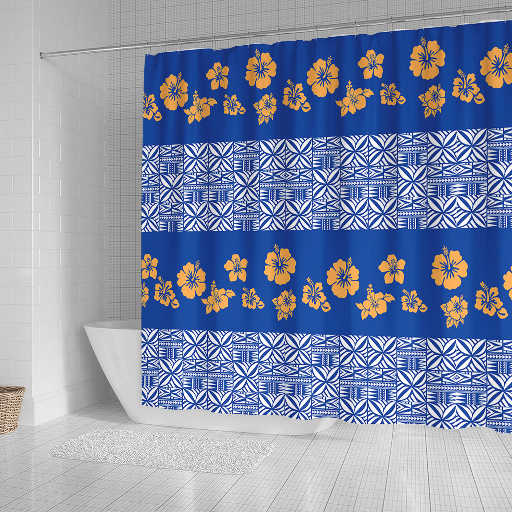 Samoa Shower Curtain Hibiscus Pattern Island
